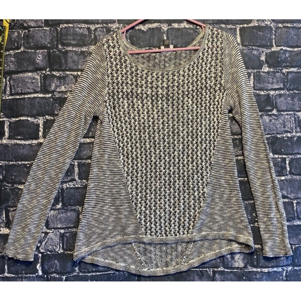 By & By Sweater Womens Size Medium Long‎ Sleeve Pullover Knit Grey Cardigan